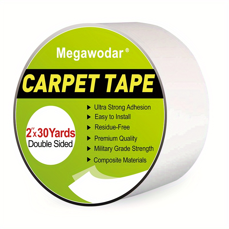 The Good Stuff Professional Strength Rug Tape for Hardwood Floor 2 x 10  Yards Stop Rugs Slipping on Wooden Flooring with Premium Carpet Tape Double  Sided Carpet Tape Heavy Duty for Area