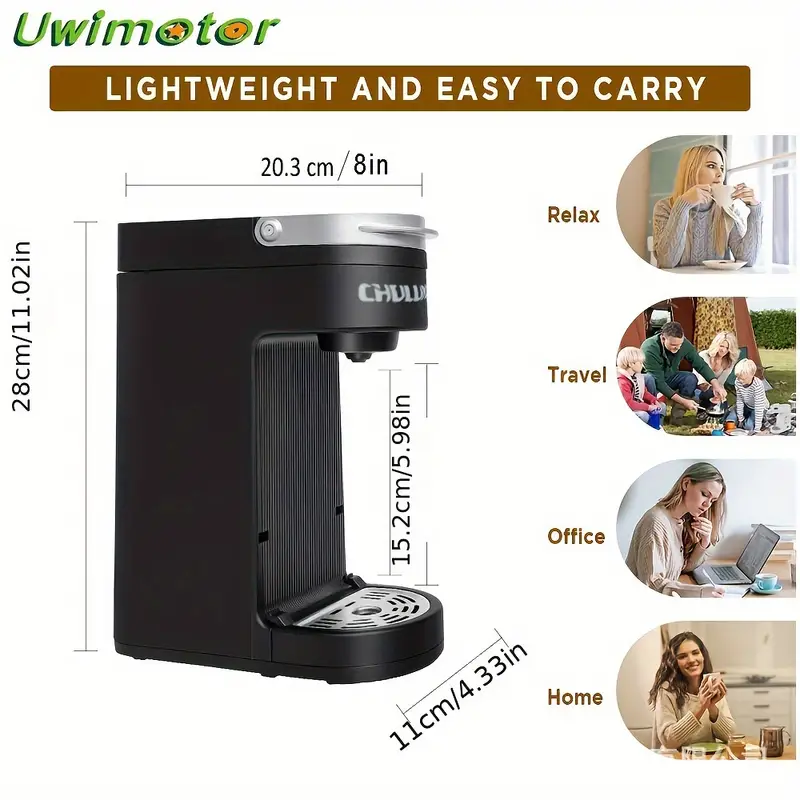 coffee maker single serve k cup pod coffee brewerfor rv and home barista 6 to 12 oz brew sizes details 0