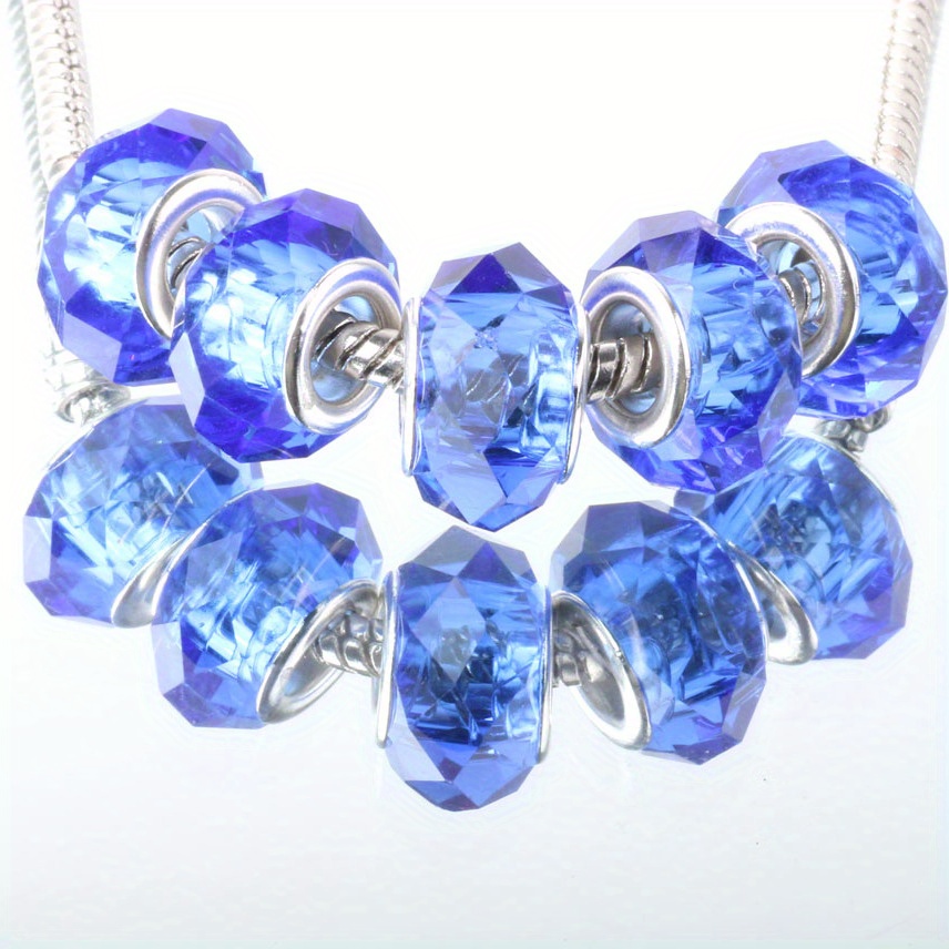 Crystal Cut Glass Large Hole Diy Ornament Accessories Loose Temu