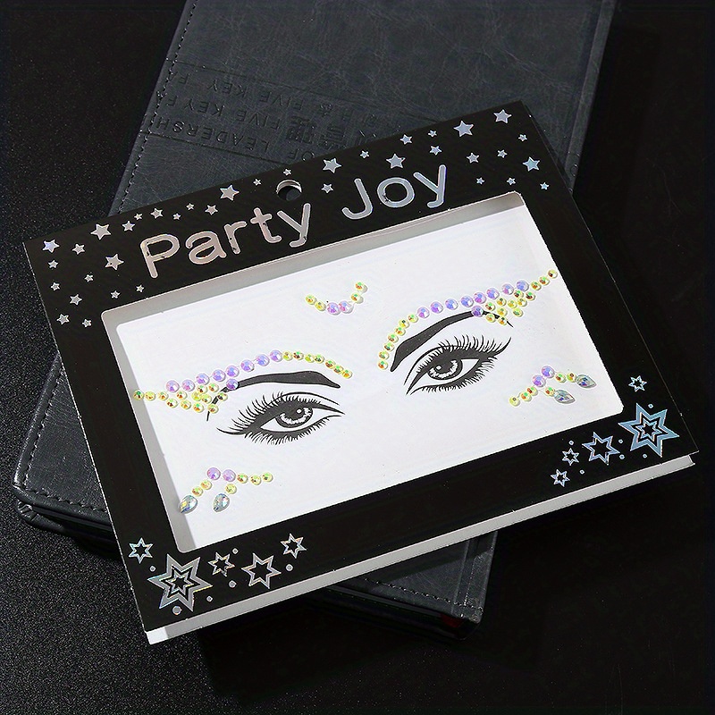 TOYMYTOY 5 Sheets Makeup Gems Shiny Face Jewels Eye Makeup