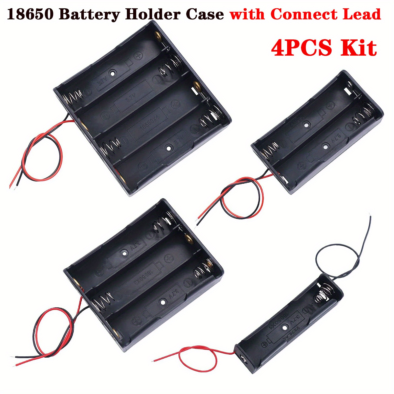 18650 Battery Clip 18650 Battery Holder Case 3.7v Leads 1 2 Temu