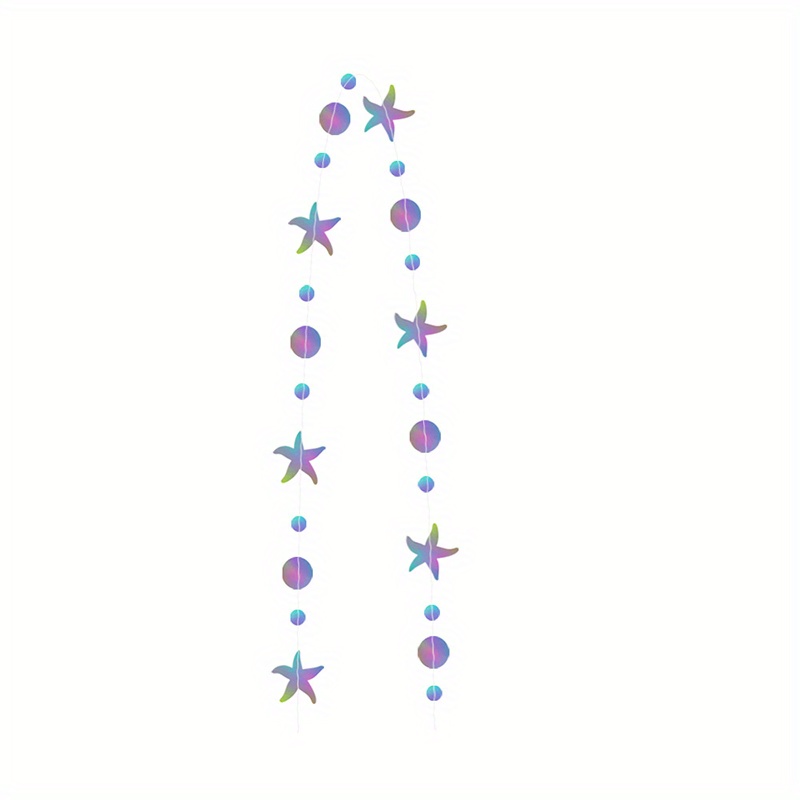 Guirnaldas de conchas marinas de estrella de mar de verano, puntos de  burbujas sueños, colgantes bajo el mar, temática de sirena, 1er cumpleaños