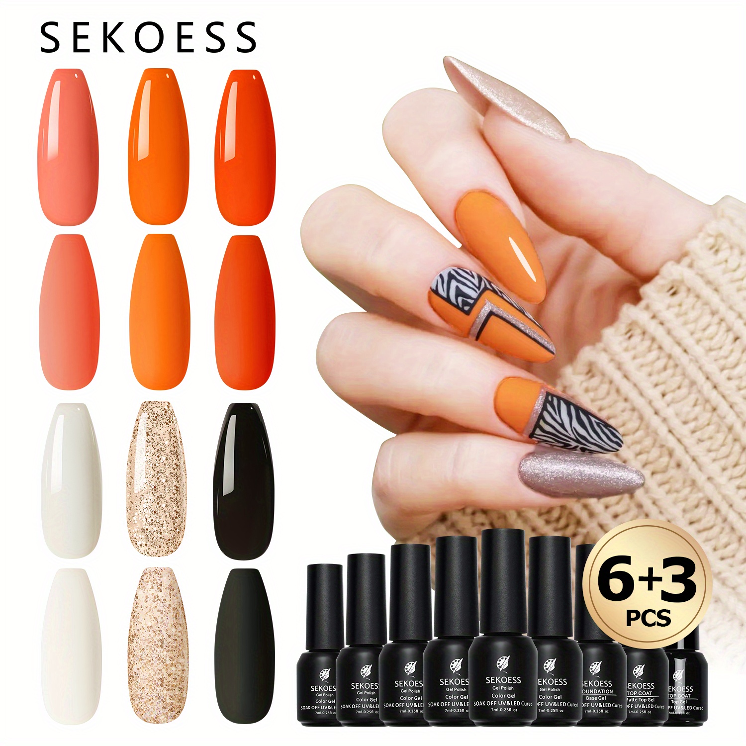 Sekoess Gel Nail Polish, Nude Brown Nail Gel Soak Off Gel Nail For Diy Home  Manicure Gifts For Women - Temu