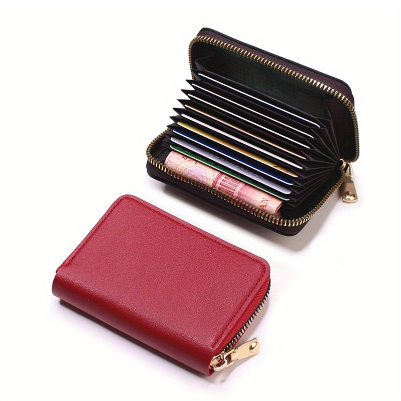 Women's Minimalist Wallet, Zipper Around Coin Purse, Portable