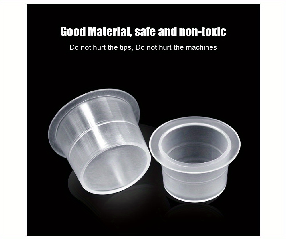 100pcs 9/12/15mm Tattoo Ink Cups Caps Supply Professional Permanent Tattoo Accessory for Tattoo Machine