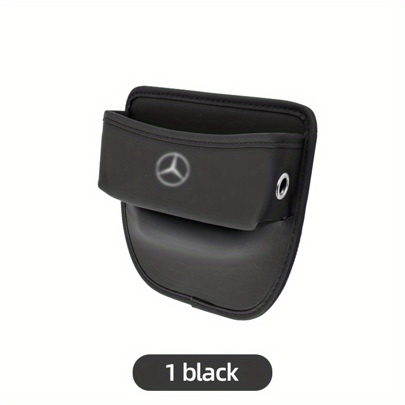 Für Mercedes-Benz PU Leder Auto Autokonsole Seite Autositz Spalt  Aufbewahrungsbox Schlitz Lückenfüller mit Flaschenhalter