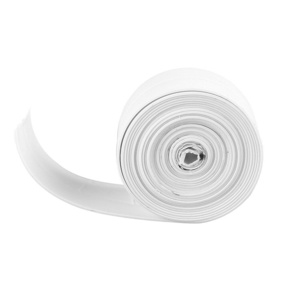 Cinta de ducha de 320x3,8 cm, cinta de sellado, junta de ducha, sellador de  baño, cinta adhesiva blanca de silicona, bañera, Pe, autoadhesivo