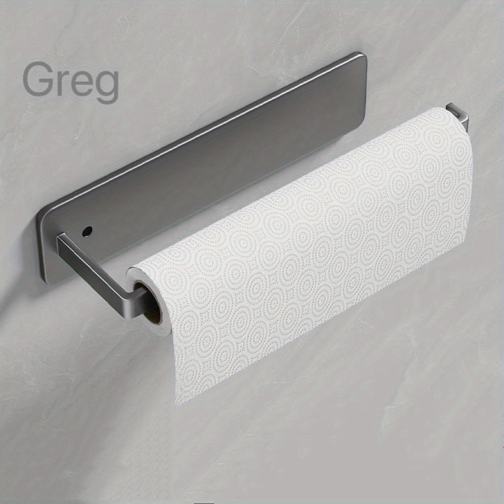 Stainless Steel Paper Towel Holder Long Short Self Adhesive Toilet Roll  Paper Holder No Hole Punch Punch-free - AliExpress