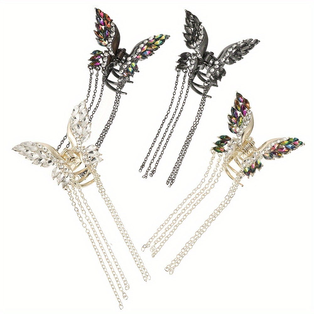 Gothic Snake Hair Claw Vintage Metal Texture Back Head Clip Temu