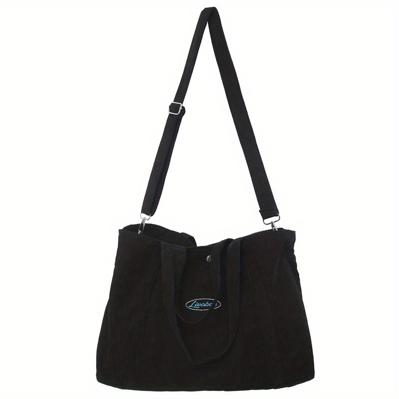 Corduroy Tote Bag Large Capacity All Match School Bag