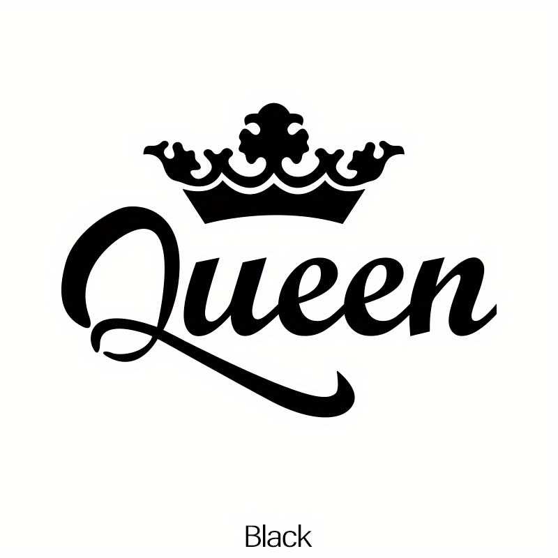 Calcomanía de vinilo Queen Crown (negro)