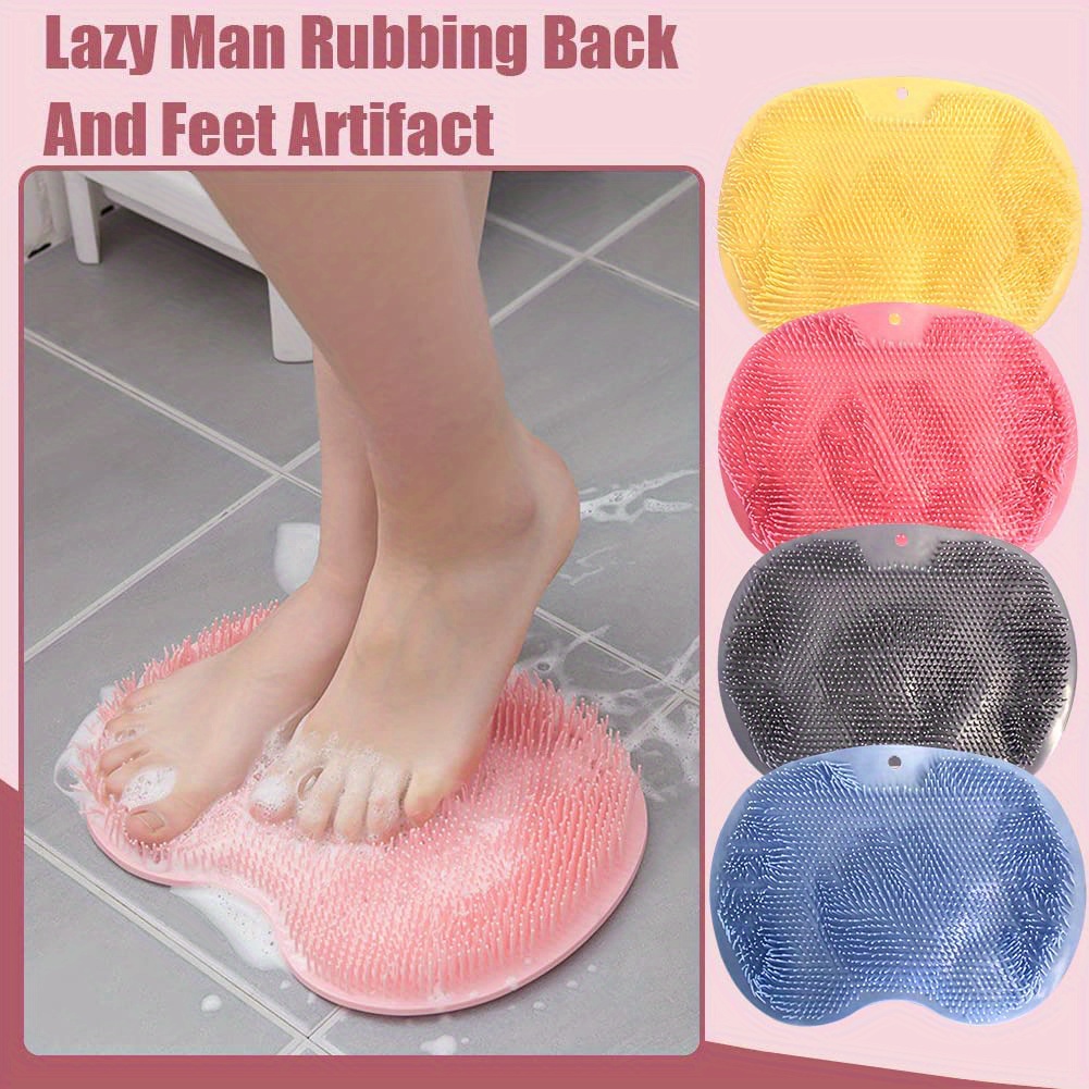 Shower Foot Back Scrubber Silicone Bath Massage Pad Silicone Temu Australia