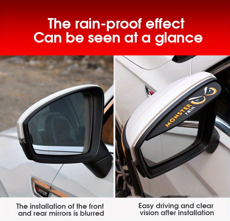 Auto rückspiegel Regen augenbrauen karikatur wetterstreifen - Temu