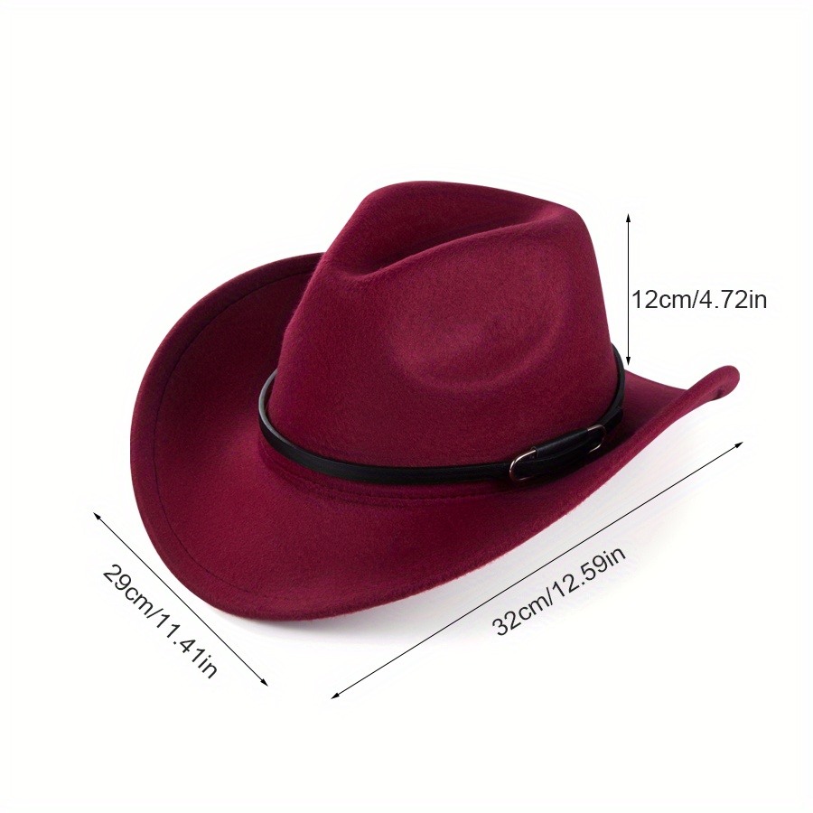 D-GROEE Modal Hats for Men Women Wide Brim Panama Hat Western Cowboy Hat  British Style Jazz Cap with Belt 