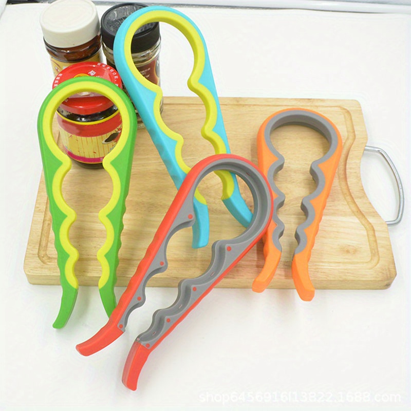 Easy Jar Opener - 4-in-1 Rubber Grip Tool for Quick Lid Removal