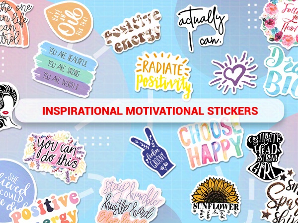 Molain Inspirational Quote Stickers, 100pcs Positive Stickers for Adults  Teens Students Teachers, Inspirational Stickers for Journaling Scrapbooking  Water Bottles Planners(Vision Board Stickers) : : Electronics