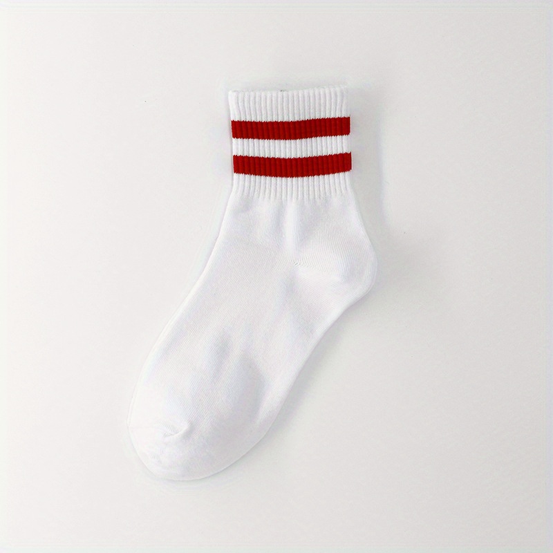 Racer - Navy, Red & White. USA-made Stripe Ankle Athletic Socks - Boldfoot  Socks