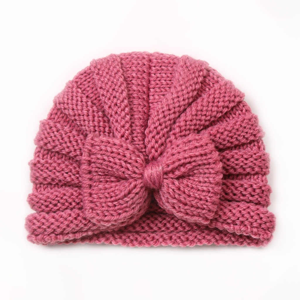 Pink - Baby Knitted Turban Hat (0mths-3yrs)