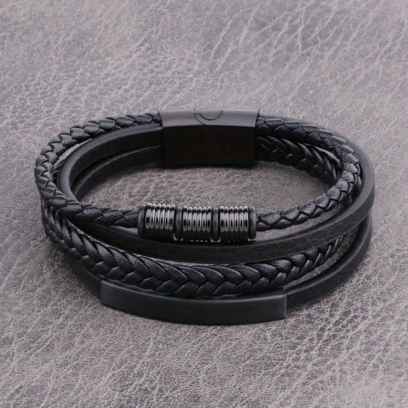 Men's Hand Woven Leather Rope Bracelet