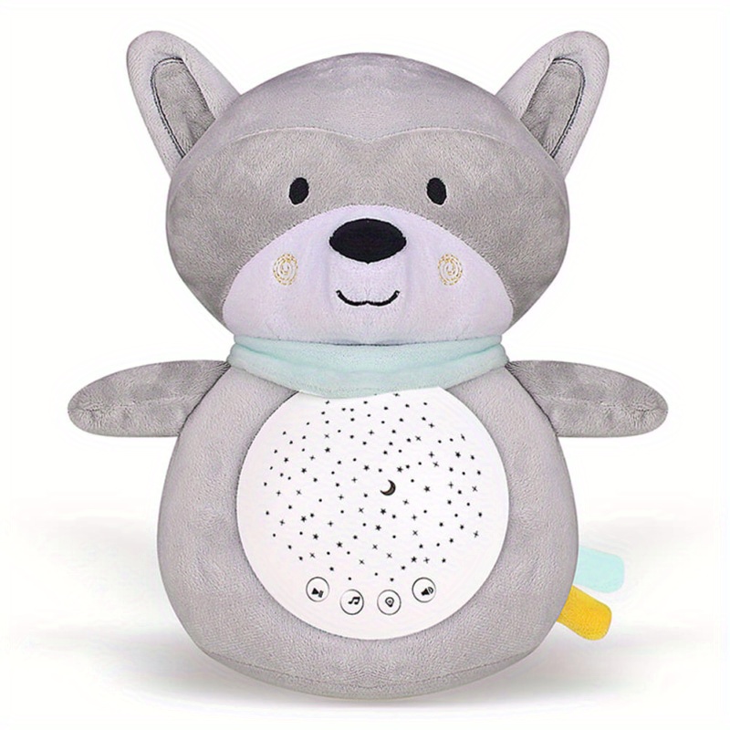 TD® Poupée en peluche pour enfants 23,5*14,5*16,5cm Lumière de projection  du ciel étoilé Musique apaisante Apparence mignonne