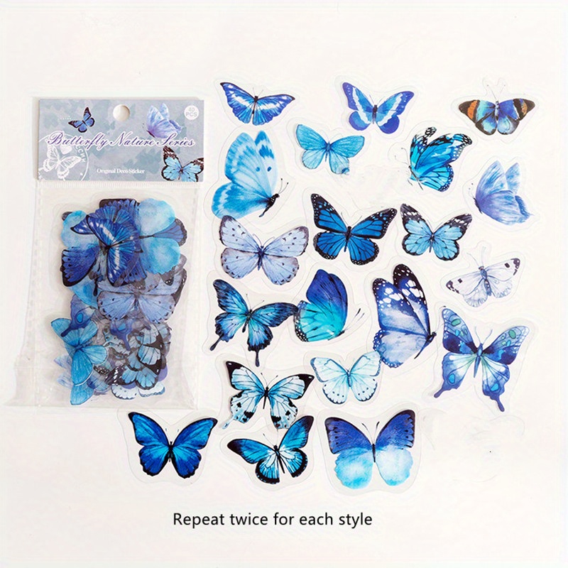 Sticker Papillon Monarque bleu sticker you