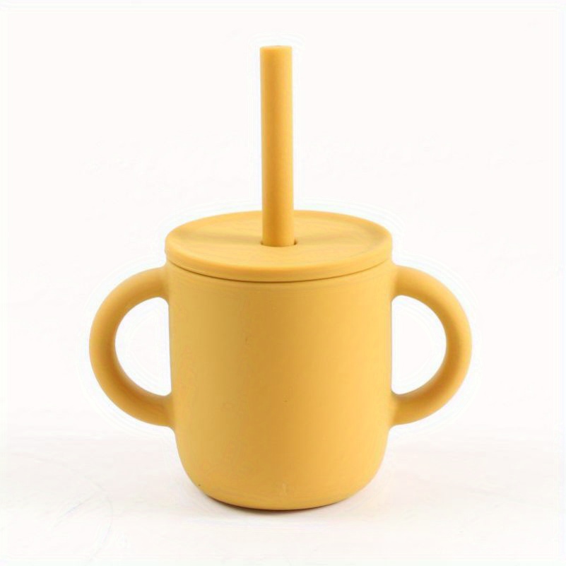 Silicone Milk Cup, Food Grade Water Cup, Straw Cup With Lid, Spill Proof  Water Cup For Kids - Temu