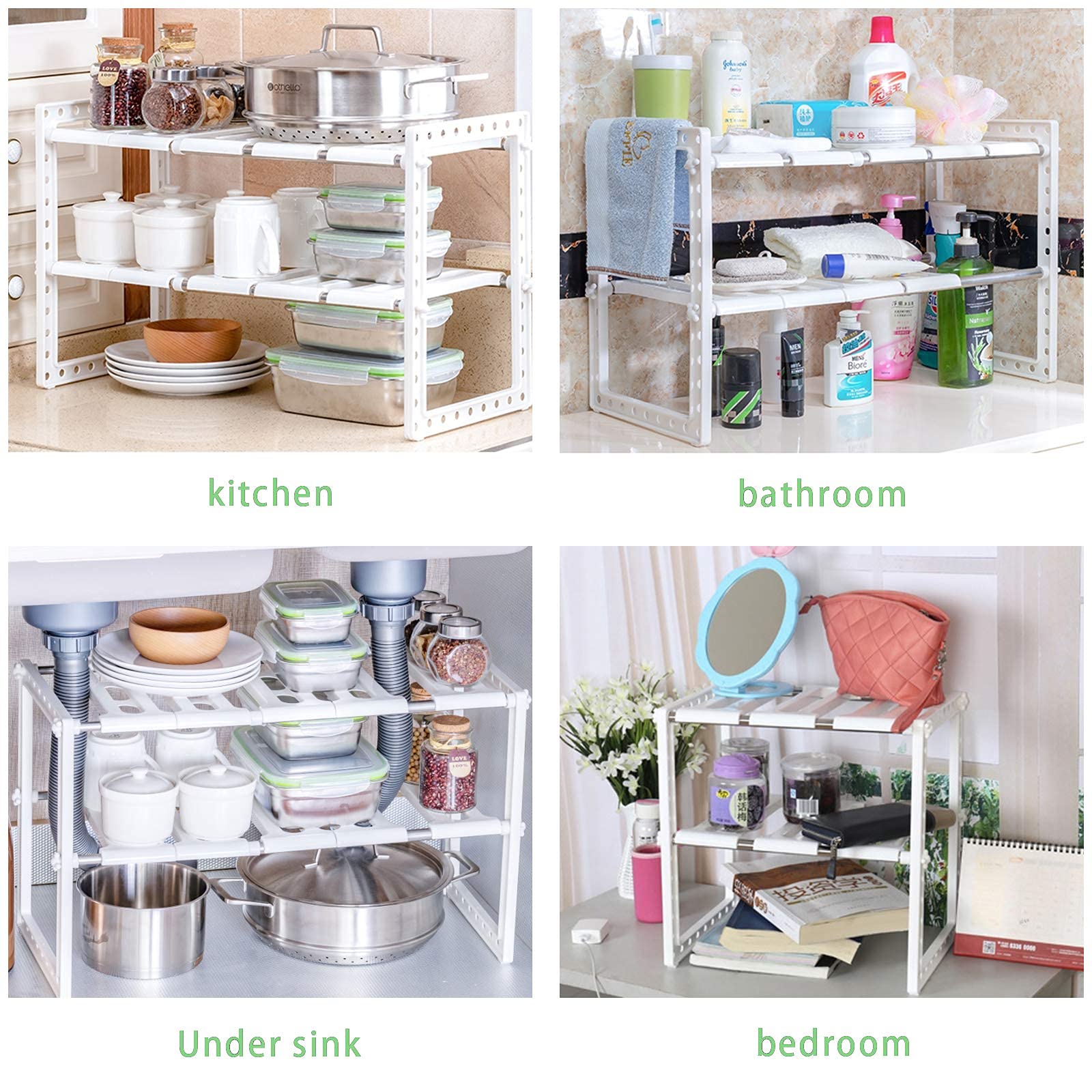 Callas Expandable Under Sink Organizer - 2 Tier With Removable