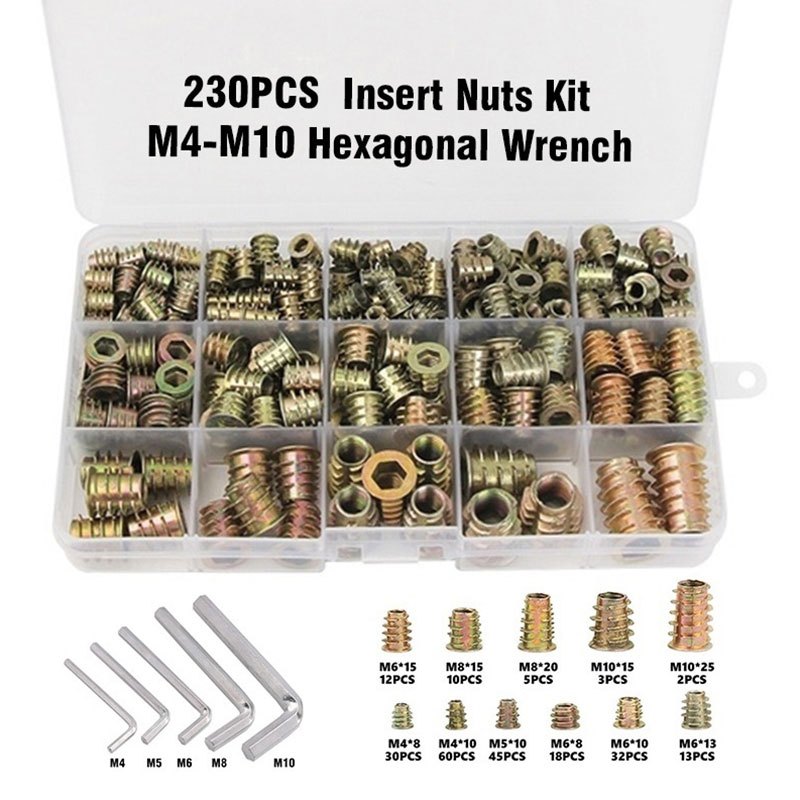 M8 x 1.25 Threaded Insert Nut (4-Pack) – Mullet Tools