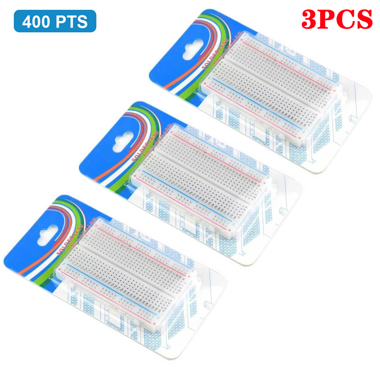 REXQualis 6PCS Small Breadborad 400 Point Solderless Breadboards for Proto  Shield Distribution Connecting Blocks: : Industrial & Scientific