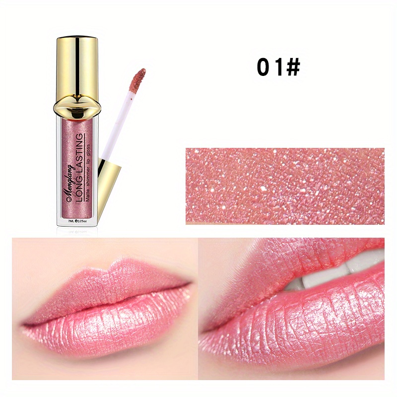 Glam Look 4 color Glitter Lip Gloss Set Waterproof Long - Temu