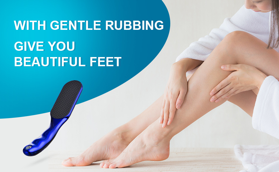 Glass Foot File for Dead Skin - Foot Callus Remover with Glass Etching  Technology, Foot Scrubber Dead Skin Remover Heel Scraper,Gently for Wet and  Dry Feet,Blue