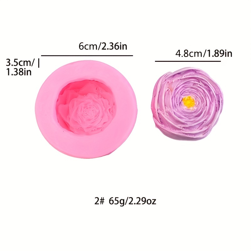 3d Flower Silicone Molds Rose Shape Candle Mold Cake Soap - Temu
