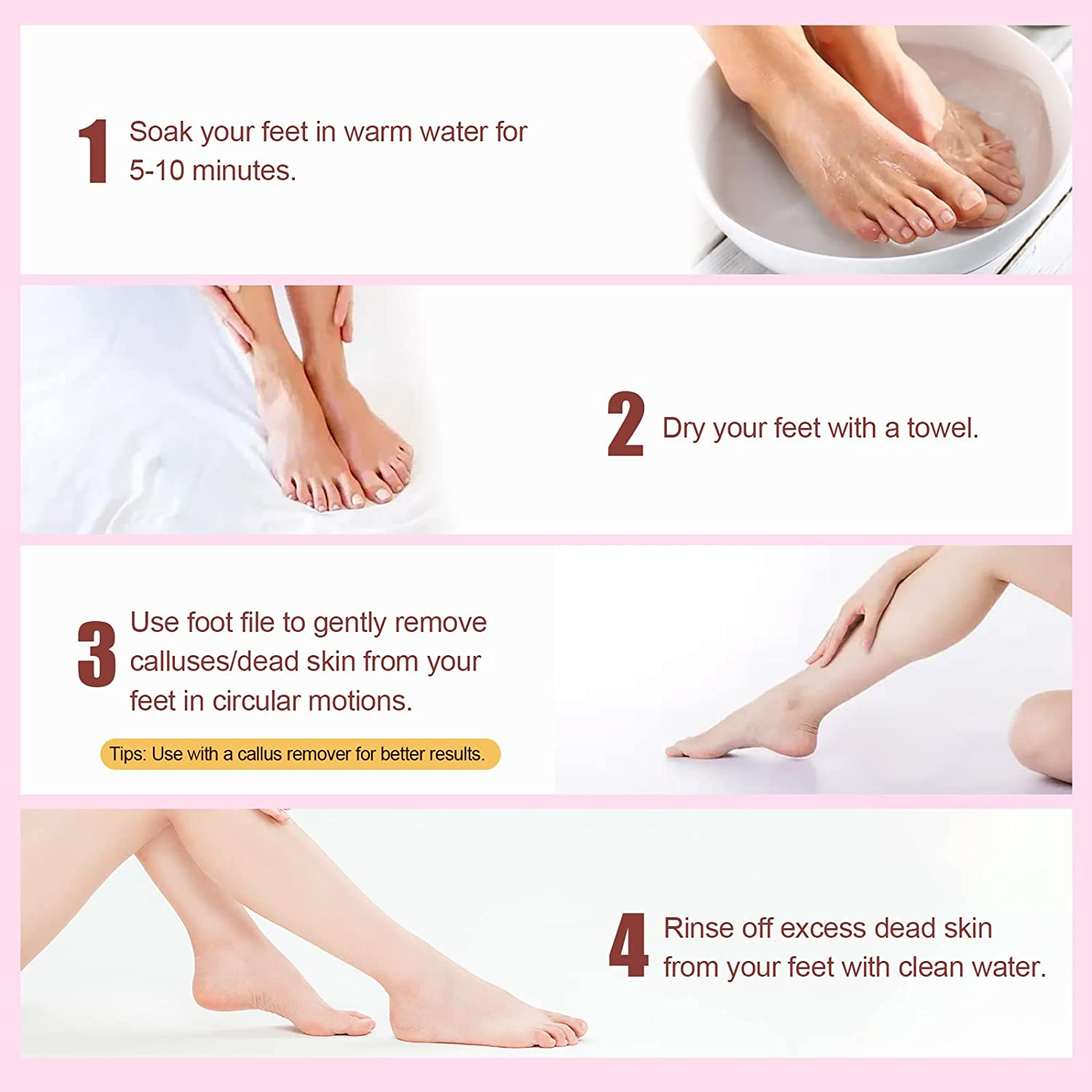  Glass Foot File Callus Remover - Foot Scrubber and Heel Scraper  for Dead Skin Removal, Foot Buffer Pedicure Tool, Perfect for Men and  Women, Get Soft, Smooth Feet Glass (Glass) 
