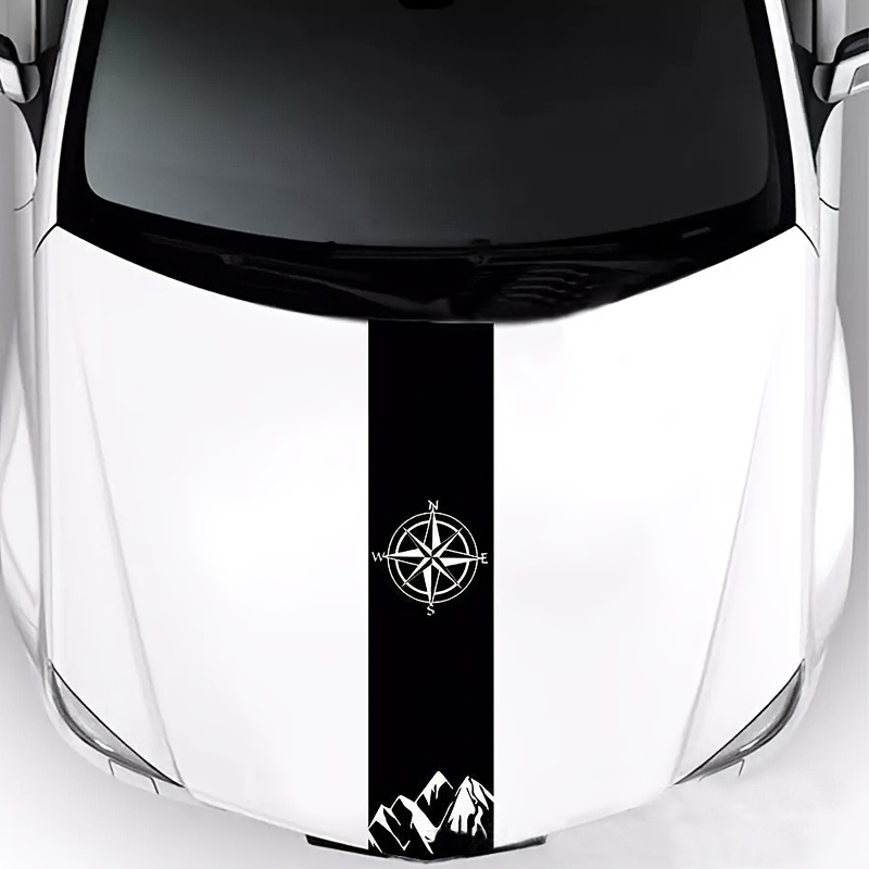 1set Auto Styling Hood Bonnet Sport Stripes Decor Stickers For