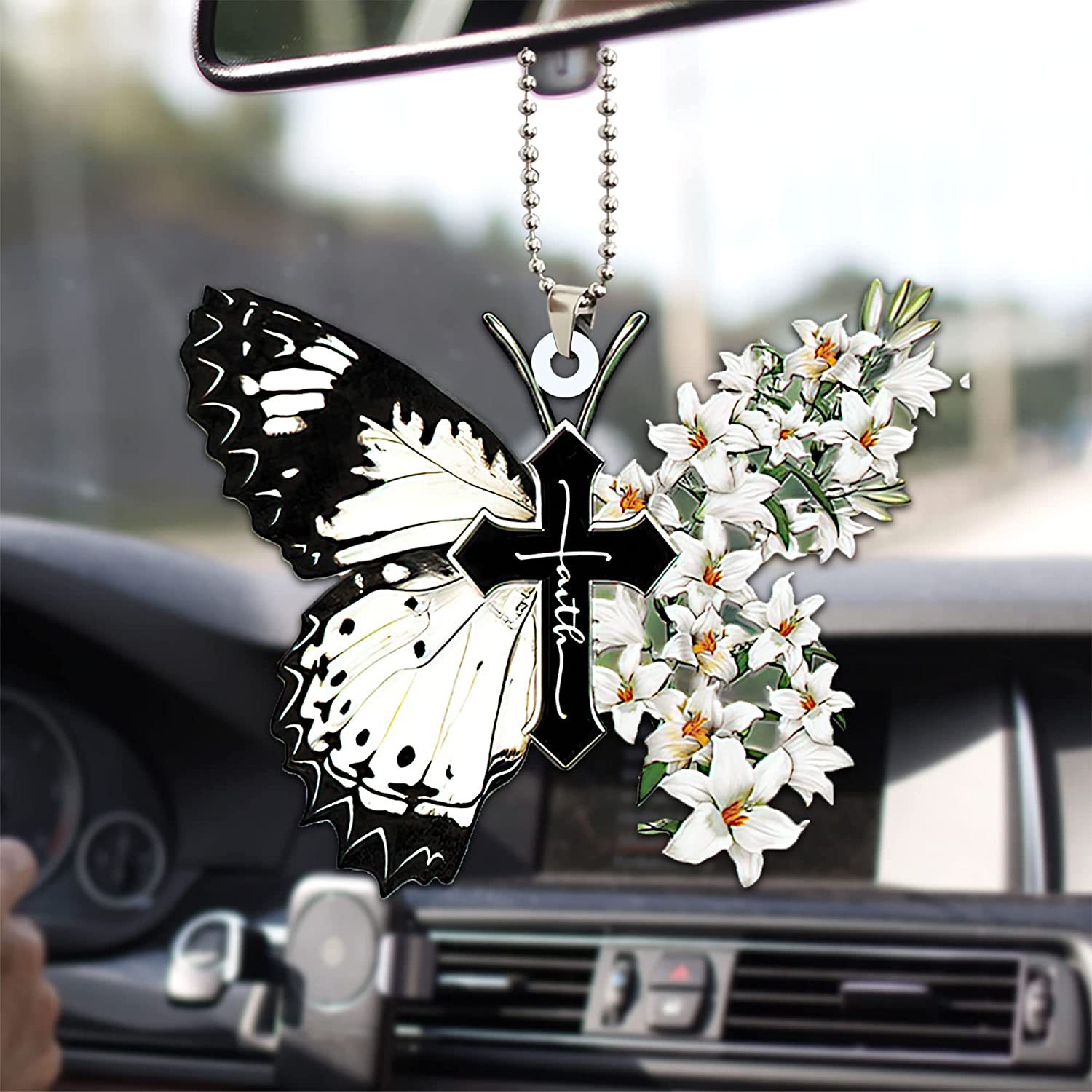 DANUC Car Mirror Hanging Accessories Auto Rear View Mirror Hanging  Accessories Car Ornament Pendant Rearview Mirror Car Charms Decorations For  Women