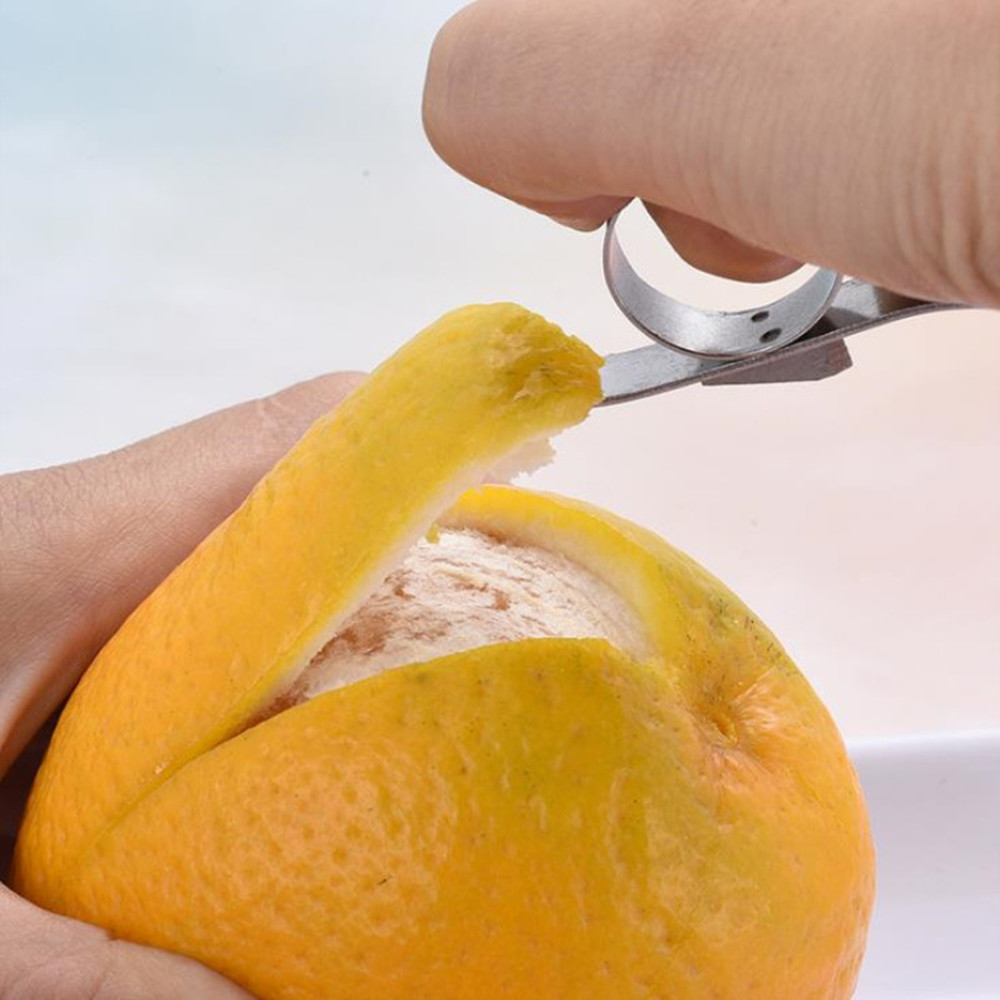 1pc stainless steel orange peeler citrus grapefruit orange peel peeler vegetable and fruit peeling knife small kitchen peeling tool details 9