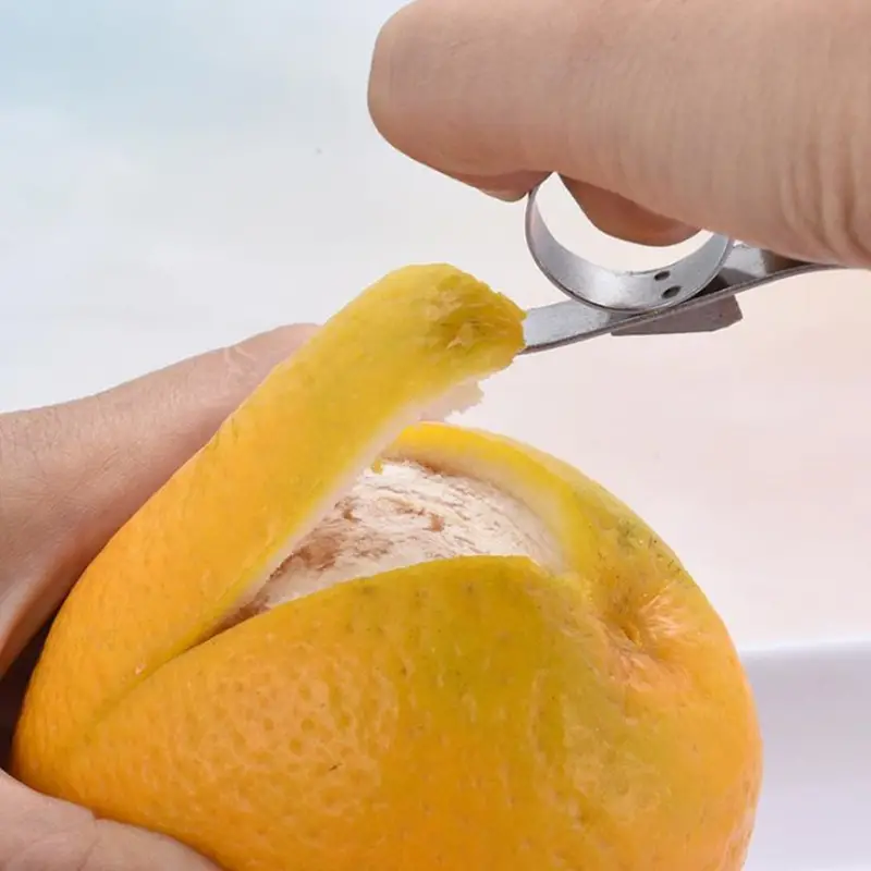 1pc stainless steel orange peeler citrus grapefruit orange peel peeler vegetable and fruit peeling knife small kitchen peeling tool details 9