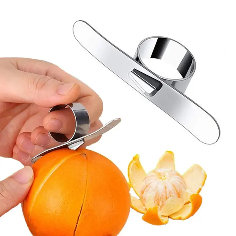 1pc stainless steel orange peeler citrus grapefruit orange peel peeler vegetable and fruit peeling knife small kitchen peeling tool details 0