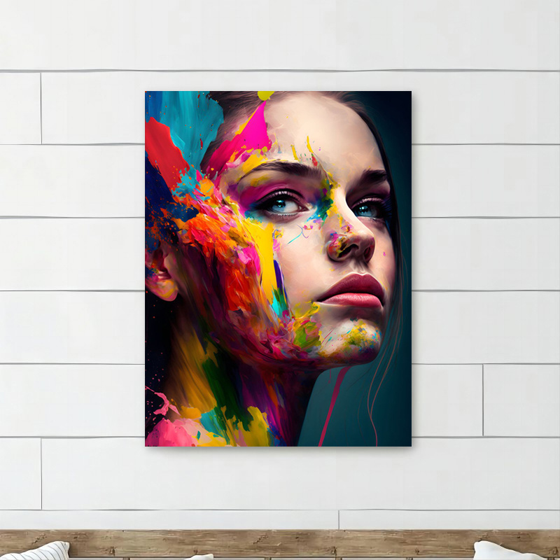 Frame Paintings Beautiful Women Hairstyles Canvas Wall Art - Temu