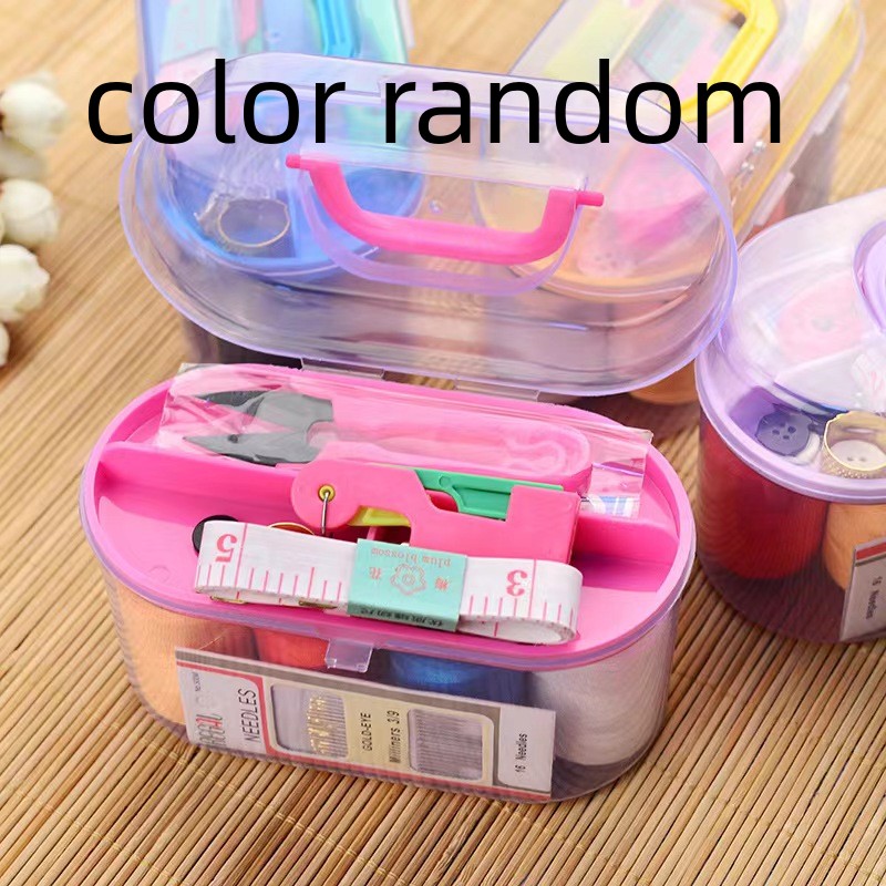 Sewing Kit Box And Tool 48 Color Thread Rolls Portable Home - Temu