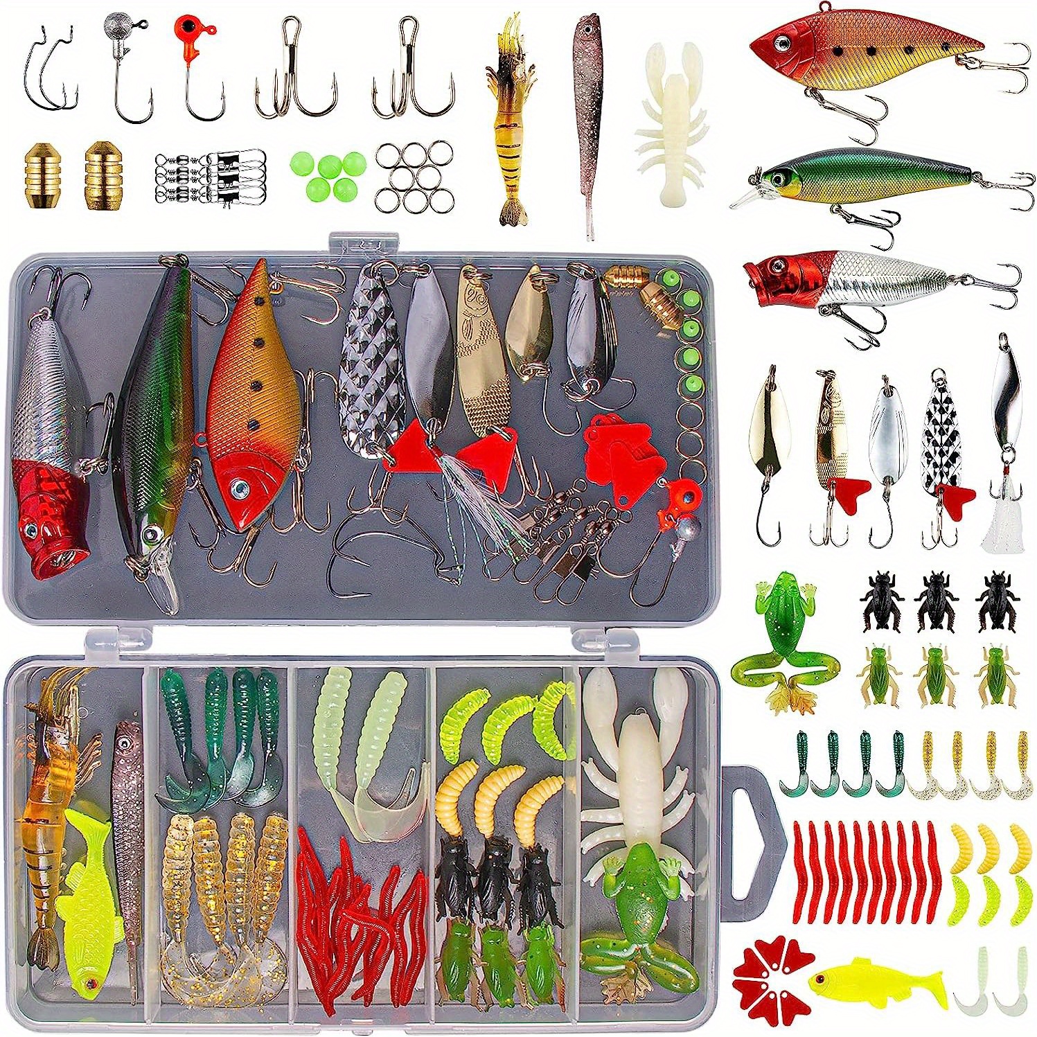 Creative Arrangements Wobbler Lures Fishing Lure Hooks Plastic Fish Hooks  Stock Photo by ©lordmint 381873170