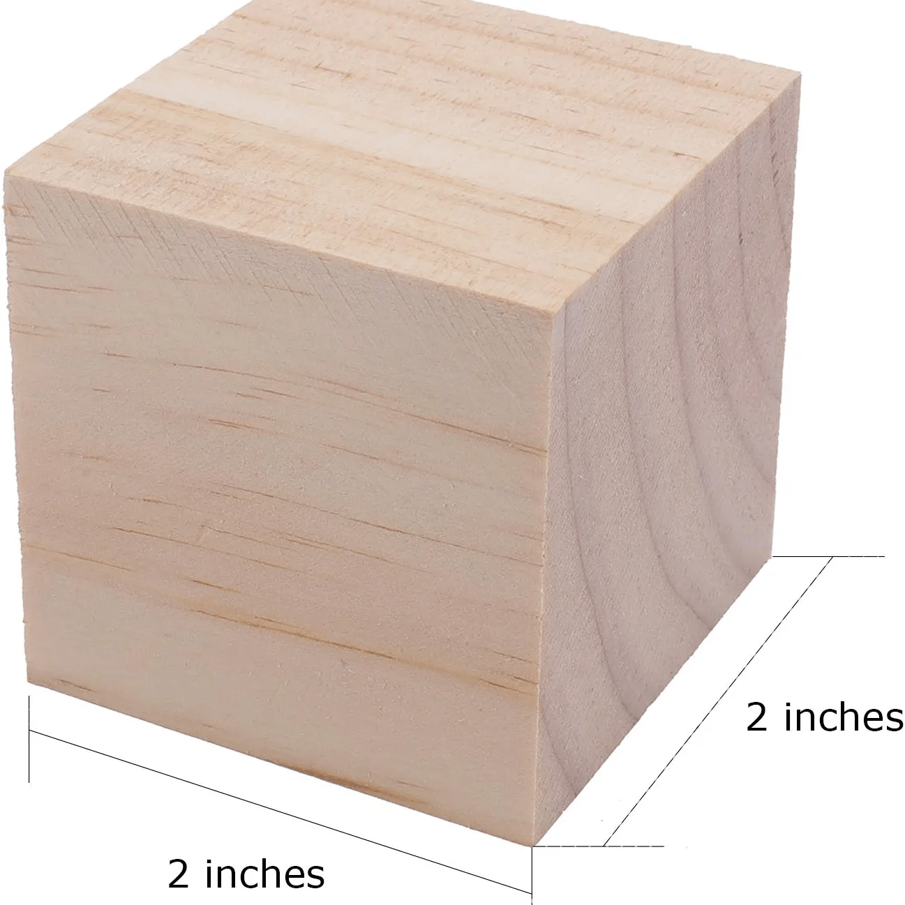 Wood Cubes for Crafts, 2 inch Wooden Blocks, 8 Pcs Natural Wooden Blocks,  Unfinished Wood Crafts Wood Square Blocks for Arts and DIY Projects Puzzle