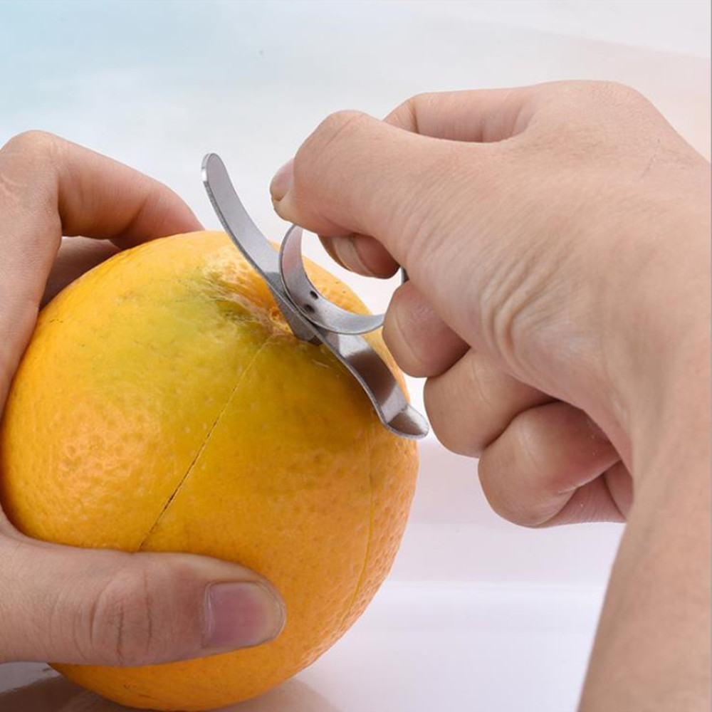 1pc stainless steel orange peeler citrus grapefruit orange peel peeler vegetable and fruit peeling knife small kitchen peeling tool details 4