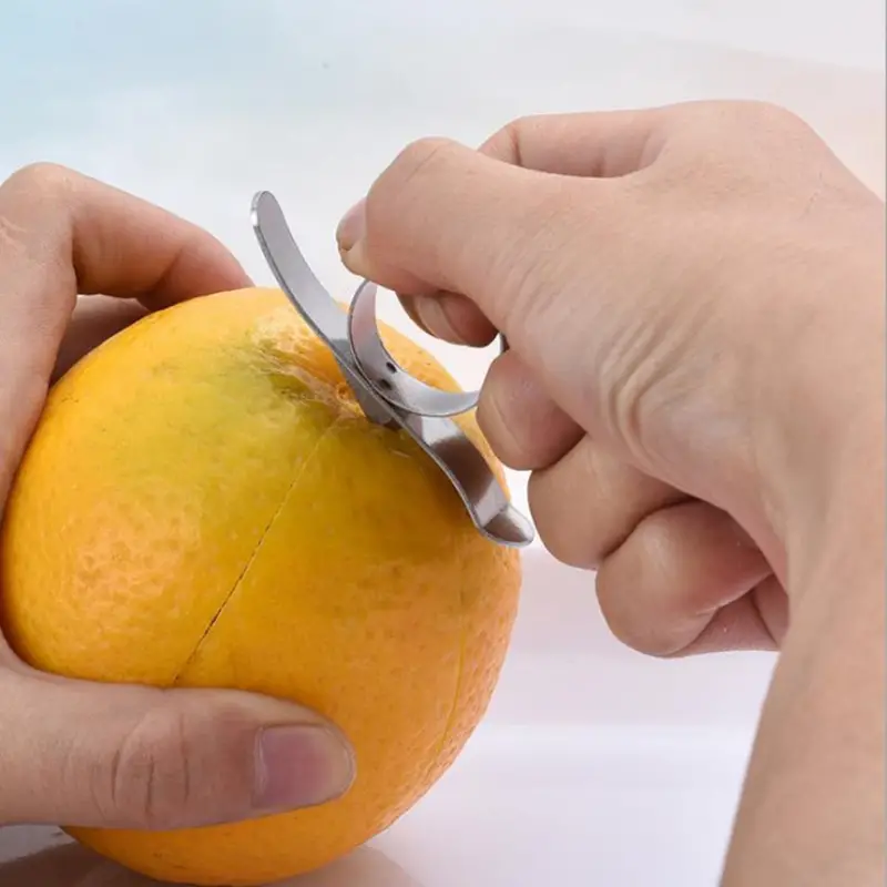 1pc stainless steel orange peeler citrus grapefruit orange peel peeler vegetable and fruit peeling knife small kitchen peeling tool details 4