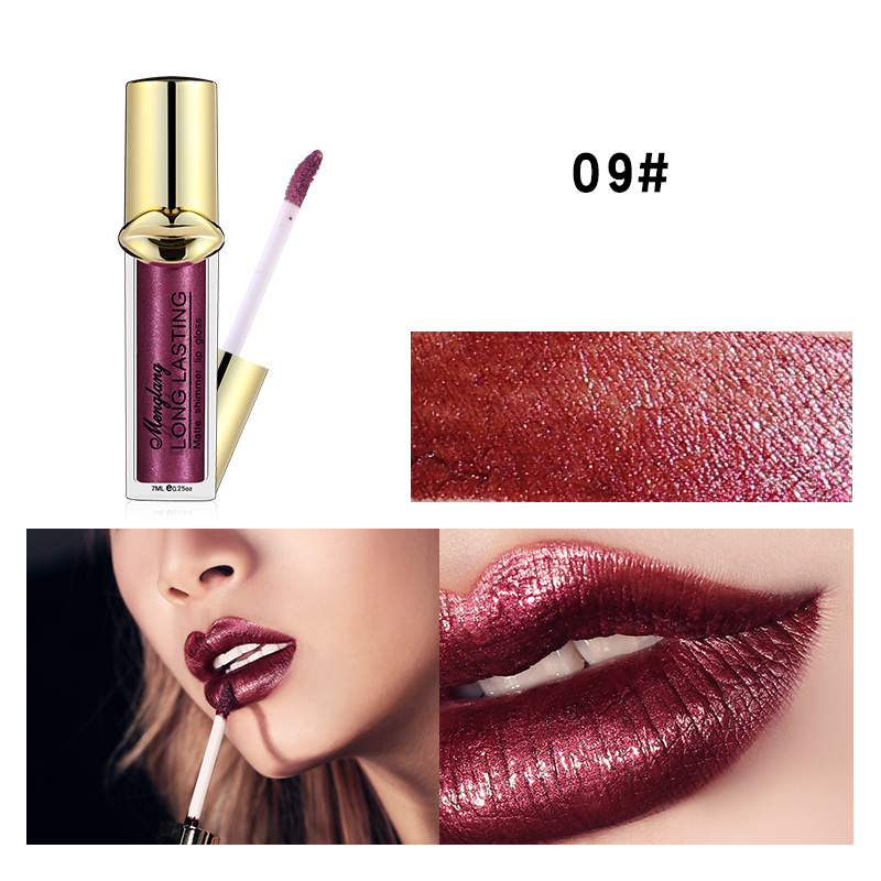 Longwear High Pigment Lip Gloss Quick-Drying Smooth Liquid Lipstick for  Girls Lady Beauty Lip Makeup 12 