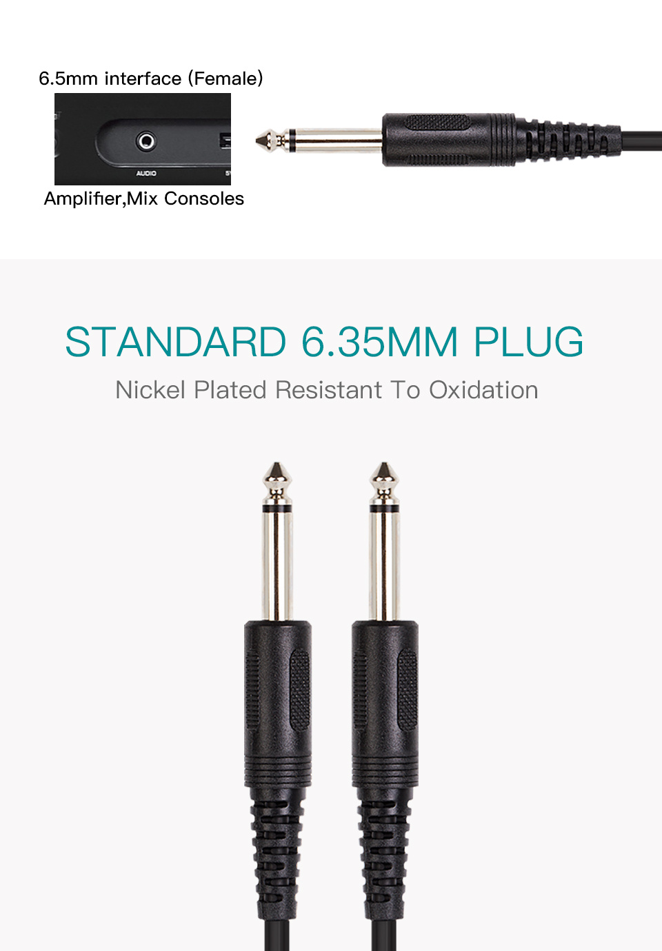 Premium Jack Audio Cable Male Male Aux Cable Stereo Guitar Temu