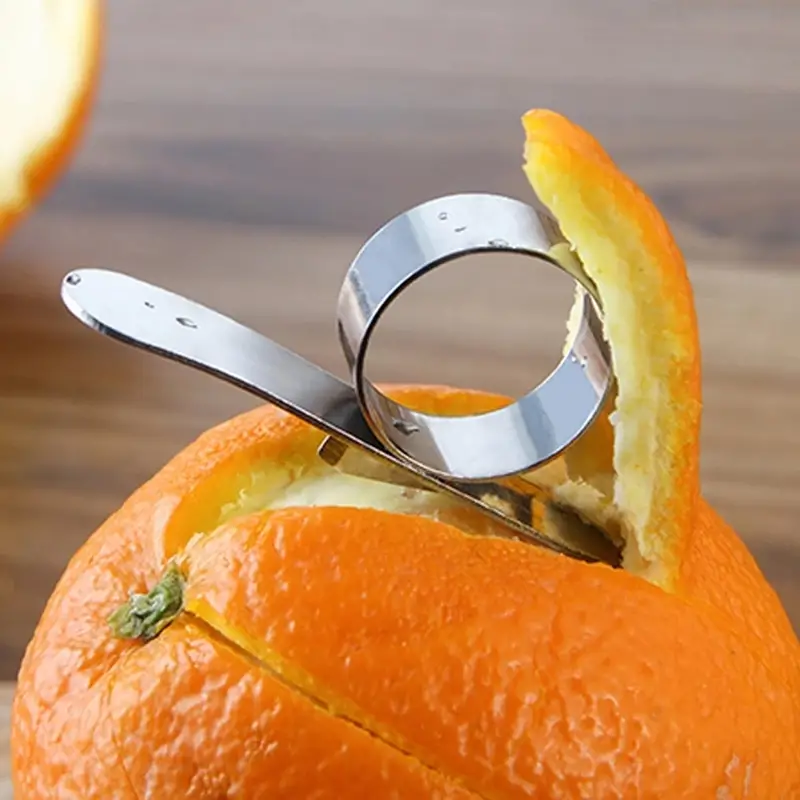 1pc stainless steel orange peeler citrus grapefruit orange peel peeler vegetable and fruit peeling knife small kitchen peeling tool details 8