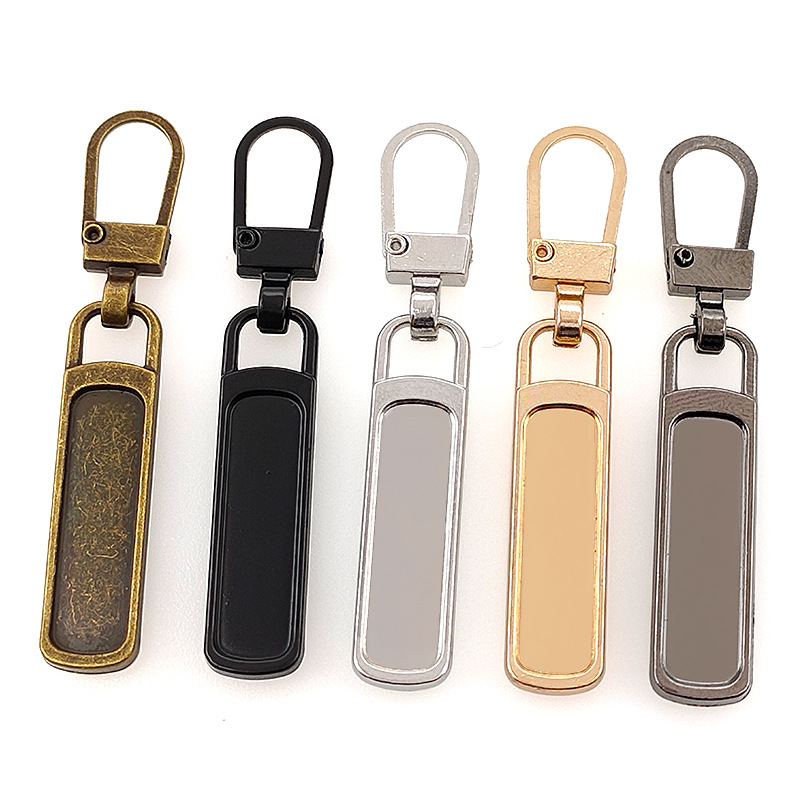 30pcs Detachable Zipper Puller Silver Tone Alloy Zipper Slider