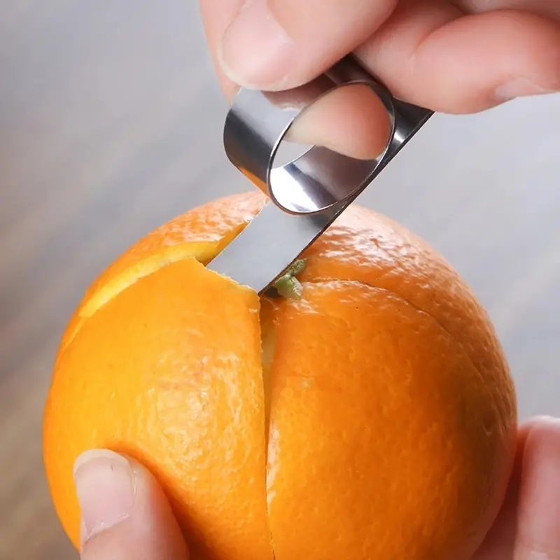 1pc stainless steel orange peeler citrus grapefruit orange peel peeler vegetable and fruit peeling knife small kitchen peeling tool details 7