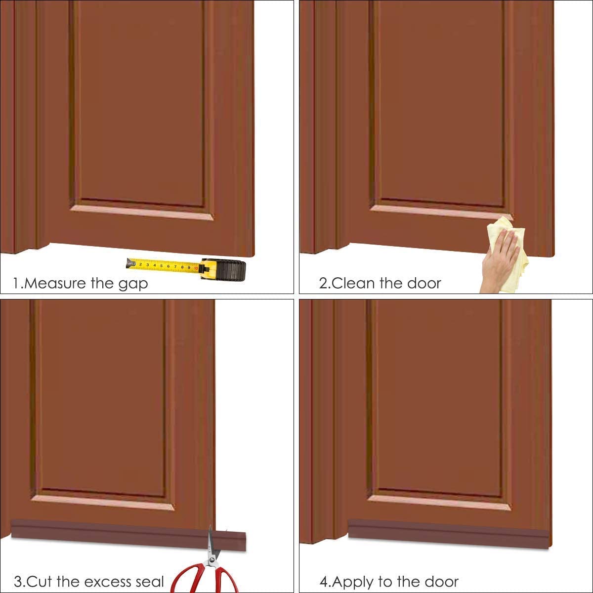 Door Draft Stopper Door Sweep Exterior/interior Doors Door Temu